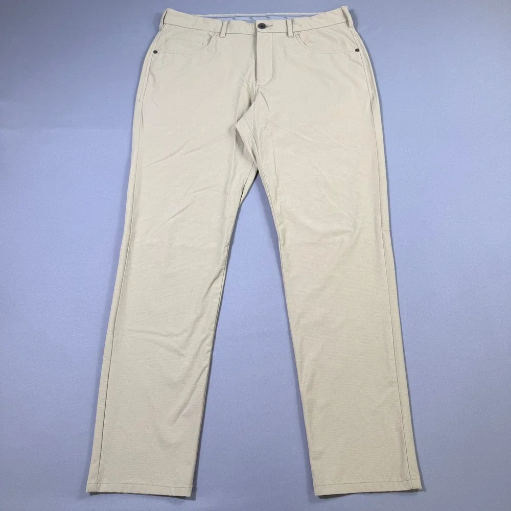 Tommy Bahama Boracay Performance Pants Mens 34x32 Tan Stretch Beach Golf Wicking